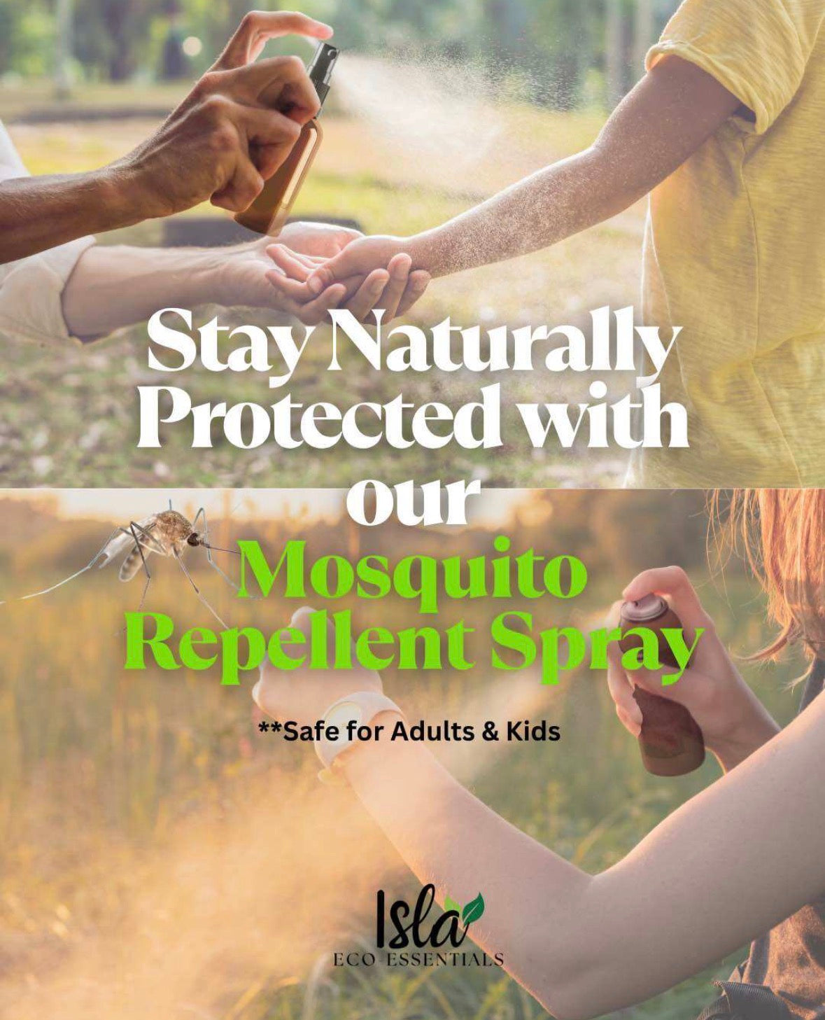 Natural Cooling Bug Spray | DEET-FREE | Safe For Kids & Adults